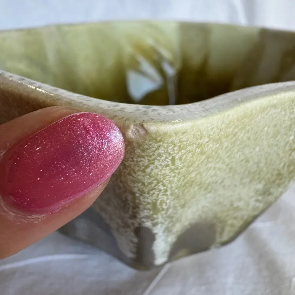 Vintage Planter Green Drip Glaze by California Pottery